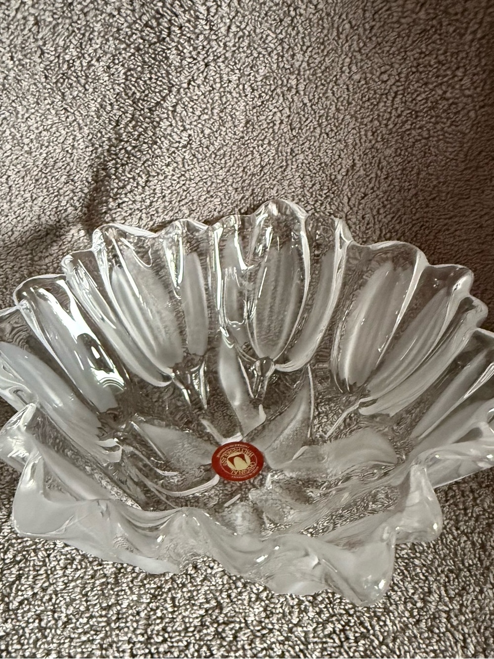 Crystal Clear Decorative Glass Bowl - Clear